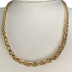 Collier en chute d'occasion or 750 jaune maille palmier 50 cm - vue 2