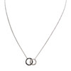 Collier d'occasion or 375 blanc diamants blancs et noirs maille forçat 43 cm - vue V1