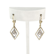 Boucles d'oreilles pendants d'occasion 3 ors 750 zirconias