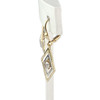 Boucles d'oreilles pendants d'occasion 3 ors 750 zirconias - vue V2
