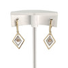 Boucles d'oreilles pendants d'occasion 3 ors 750 zirconias - vue V3