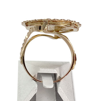 Bague d'occasion or 750 rose porte pièce 'napoléon III 10 francs 1862'