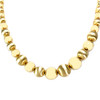 Collier en chute d'occasion or 750 jaune maille boules 45,5 cm - vue V1