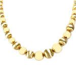 Pre-owned 750 yellow gold ball chain necklace, 45.5 cm - view 1