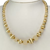 Collier en chute d'occasion or 750 jaune maille boules 45,5 cm - vue V2