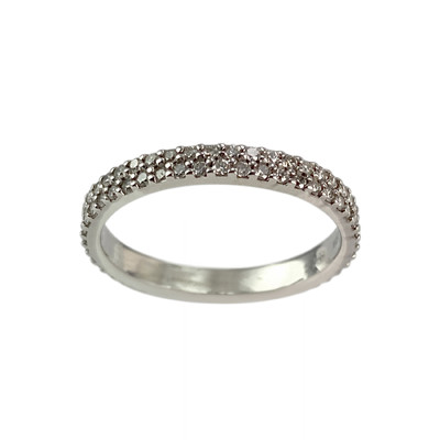Bague MAUBOUSSIN d'occasion or 750 blanc diamants - vue 1