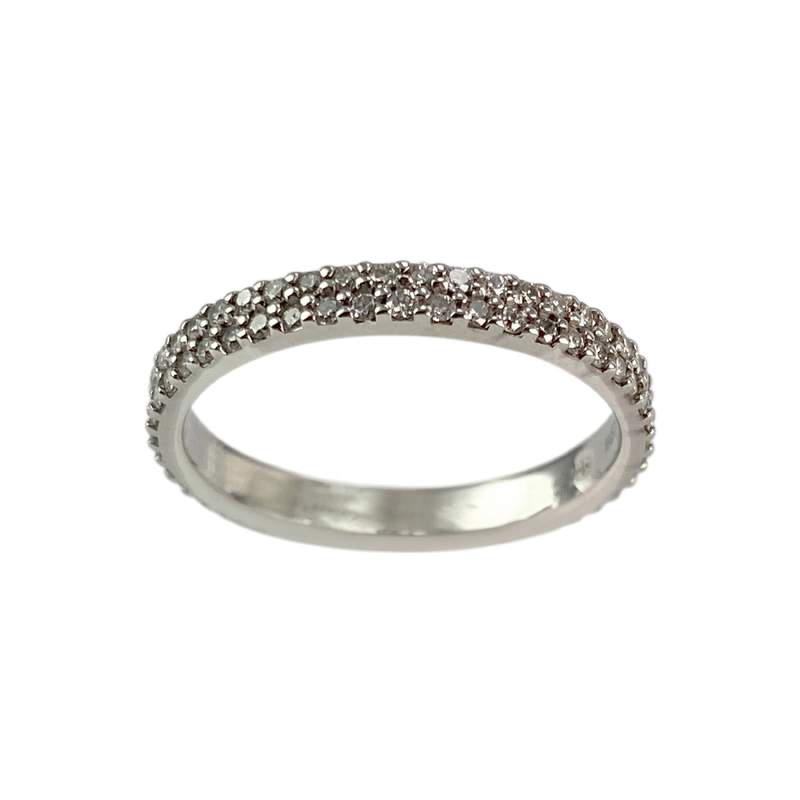 Bague MAUBOUSSIN d'occasion or 750 blanc diamants - vue 1