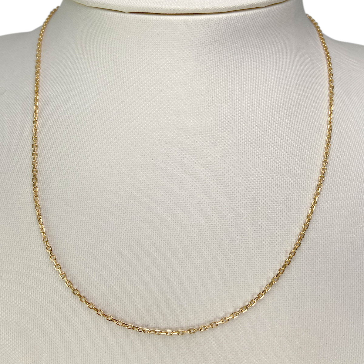Chaîne d'occasion or 750 jaune maille forçat 45 cm - vue 2