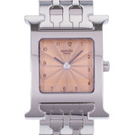 Montre d'occasion HERMES Heure H femme quartz bracelet acier - vue D1