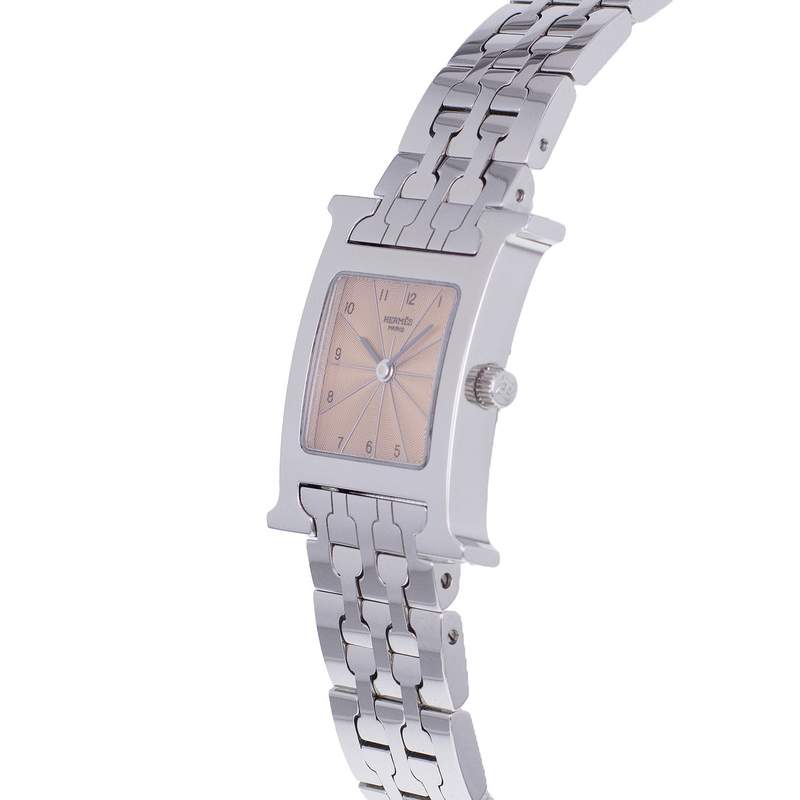 Montre d'occasion HERMES Heure H femme quartz bracelet acier - vue D2