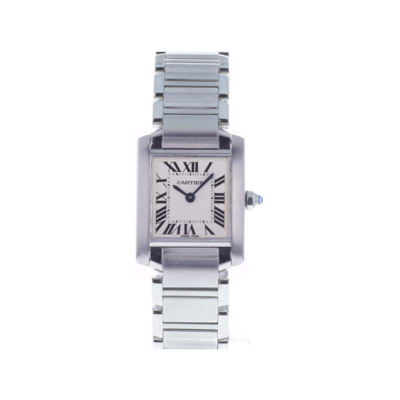 Montre d'occasion CARTIER Tank femme quartz bracelet acier - vue 1