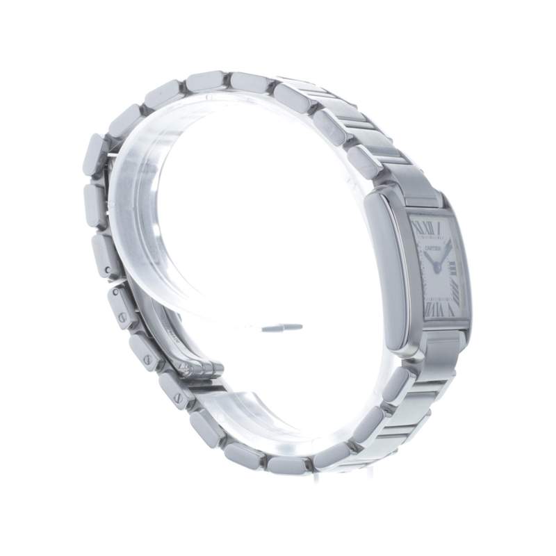 Montre d'occasion CARTIER Tank femme quartz bracelet acier - vue 2