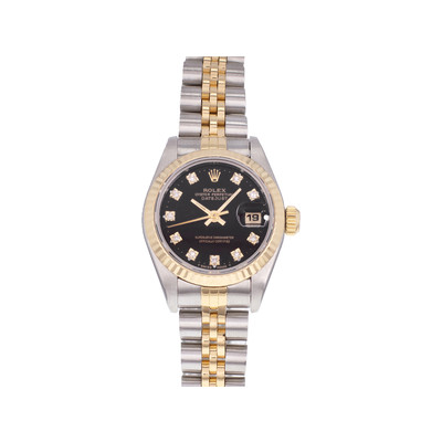 Montre d'occasion ROLEX DateJust femme automatique bracelet or jaune 750/000 et acier