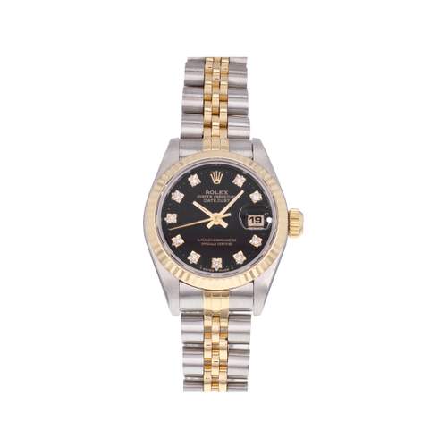 Second hand watch ROLEX DateJust woman automatic bracelet yellow gold 750/000 and steel
