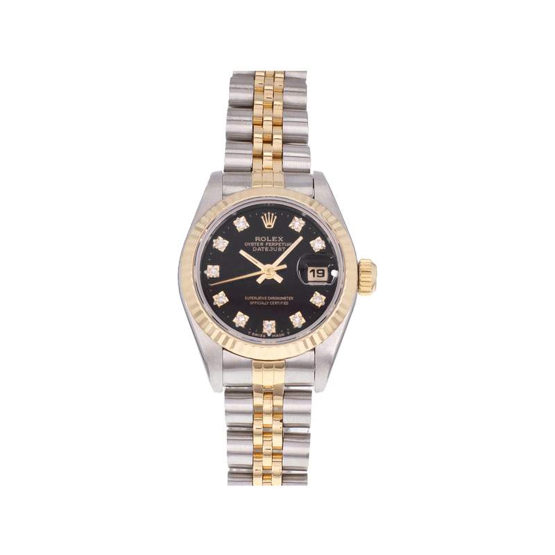 Montre d'occasion ROLEX DateJust femme automatique bracelet or jaune 750/000 et acier - vue 1