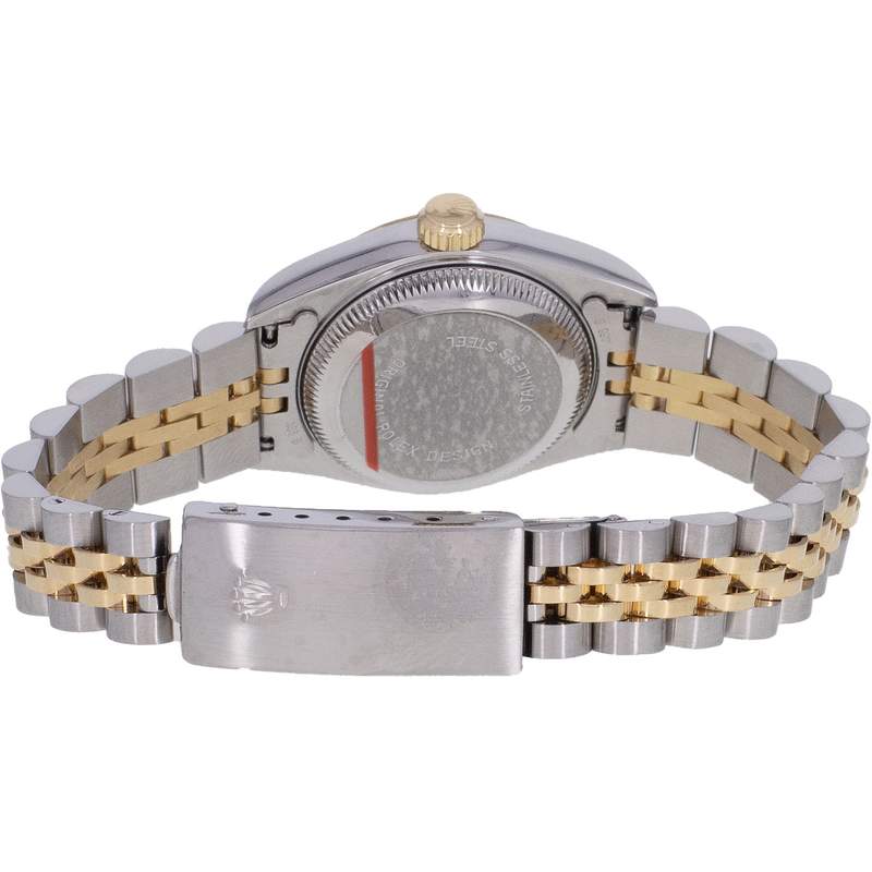 Montre d'occasion ROLEX DateJust femme automatique bracelet or jaune 750/000 et acier - vue 3