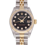 Montre d'occasion ROLEX DateJust femme automatique bracelet or jaune 750/000 et acier - vue D1