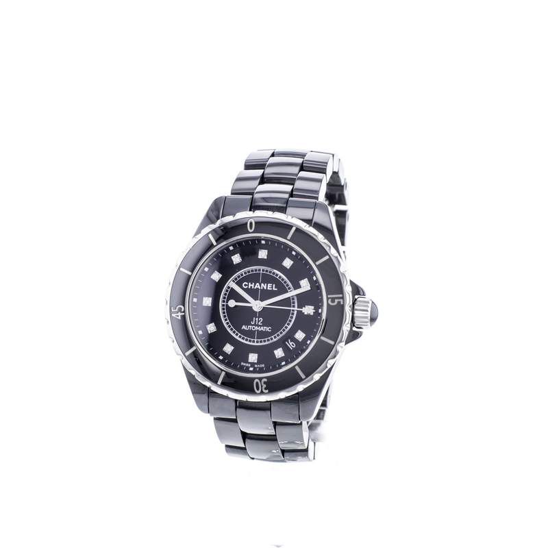 Montre d'occasion CHANEL J12 femme mouvement automatique certifié (cosc) bracelet céramique - vue D2