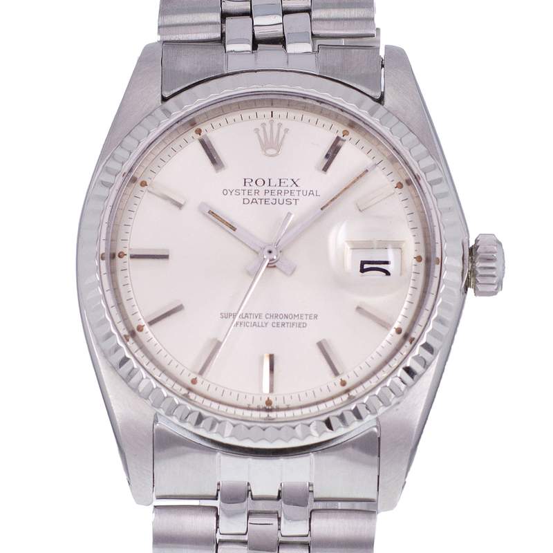 Montre d'occasion ROLEX DateJust homme mouvement automatique certifié (cosc) bracelet acier - vue D1