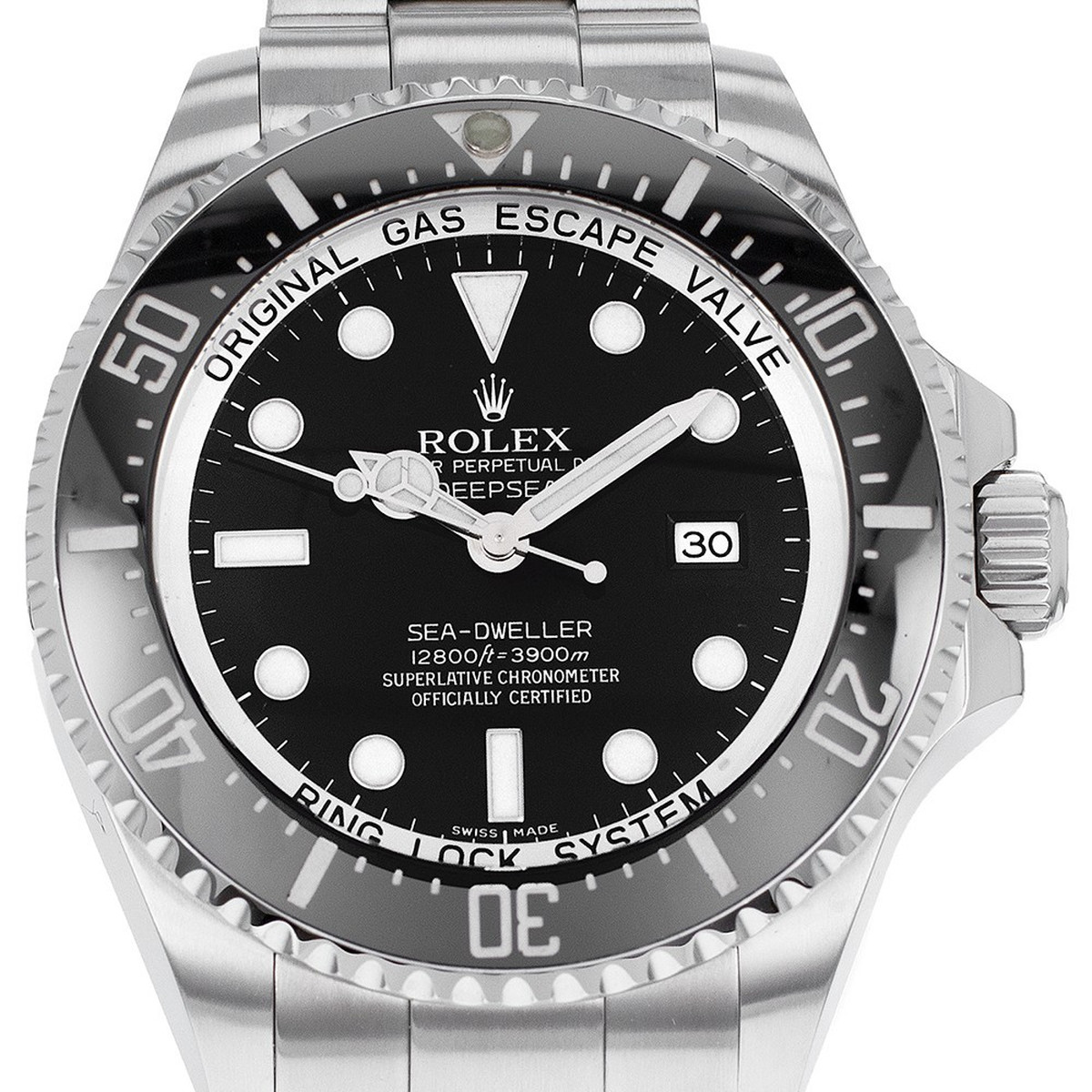 Montre d'occasion ROLEX Sea-Dweller homme mouvement automatique certifié (cosc) bracelet acier - vue D1