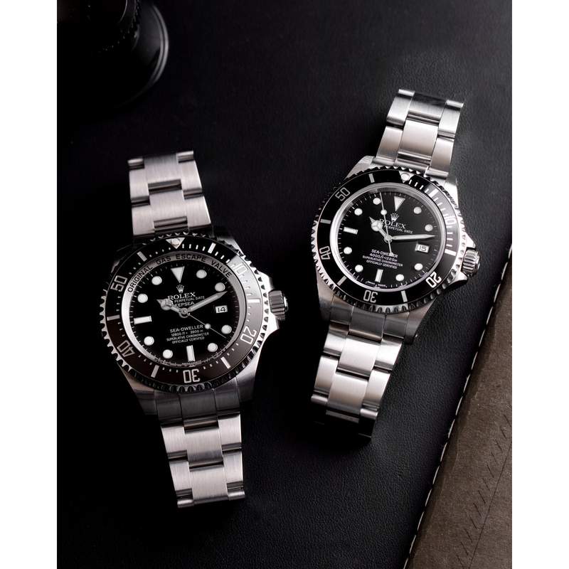 Montre d'occasion ROLEX Sea-Dweller homme mouvement automatique certifié (cosc) bracelet acier - vue D3