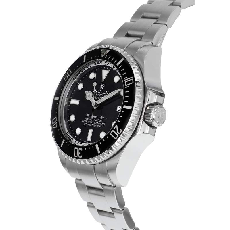 Montre d'occasion ROLEX Sea-Dweller homme mouvement automatique certifié (cosc) bracelet acier - vue D4