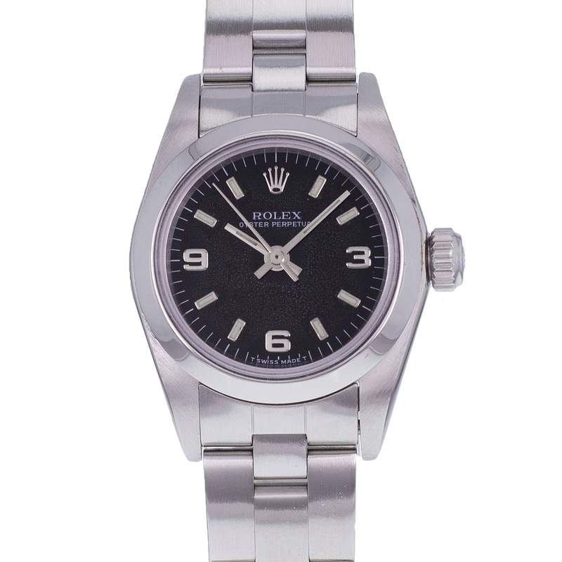 Montre d'occasion ROLEX Oyster Perpetual femme automatique bracelet acier - vue D1