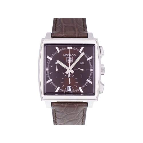 Second hand watch TAG HEUER Monaco homme automatique bracelet cuir d'origine