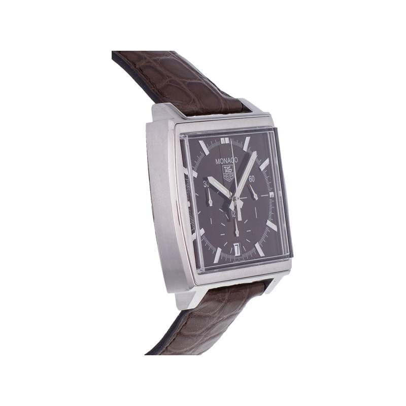 Montre d'occasion TAG HEUER Monaco homme automatique bracelet cuir d'origine - vue 2