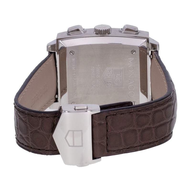 Montre d'occasion TAG HEUER Monaco homme automatique bracelet cuir d'origine - vue 3
