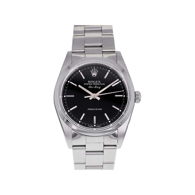 Montre d'occasion ROLEX Air King homme mouvement automatique certifié (cosc) bracelet acier - vue 1