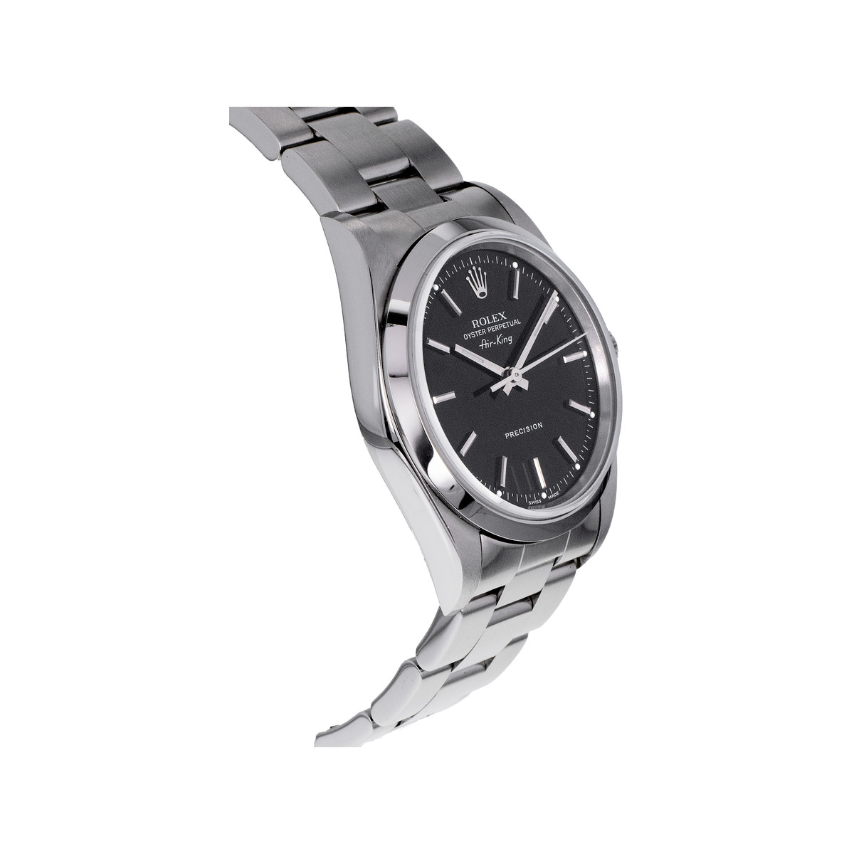 Montre d'occasion ROLEX Air King homme mouvement automatique certifié (cosc) bracelet acier - vue 2