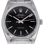 Montre d'occasion ROLEX Air King homme mouvement automatique certifié (cosc) bracelet acier - vue D1