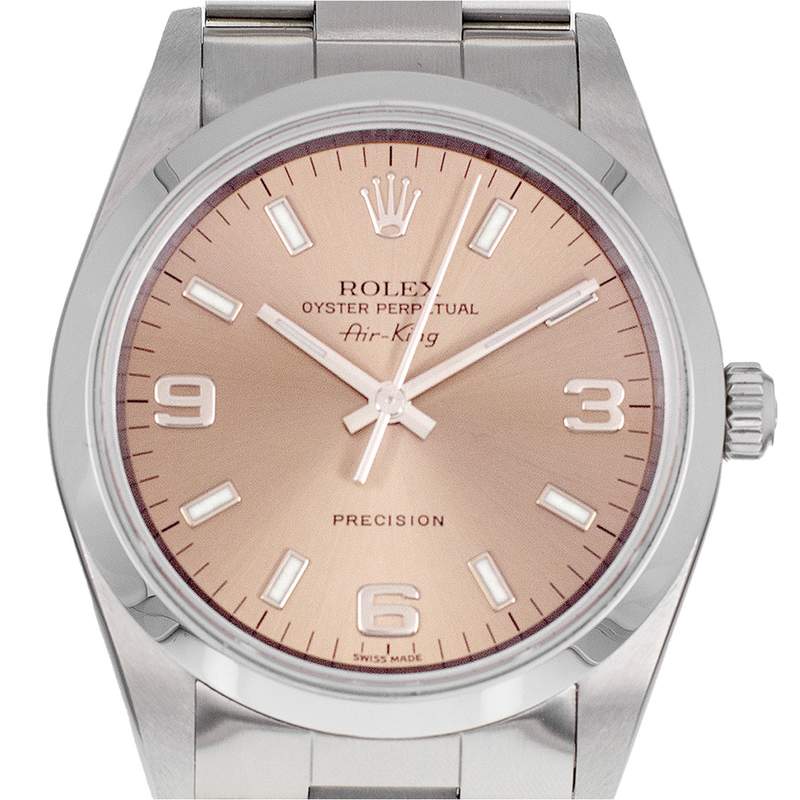 Montre d'occasion ROLEX Air King homme automatique bracelet acier - vue D1