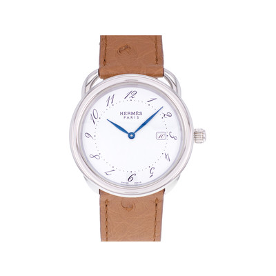 Montre d'occasion HERMES Arceau mixte quartz bracelet cuir cresus - vue 1