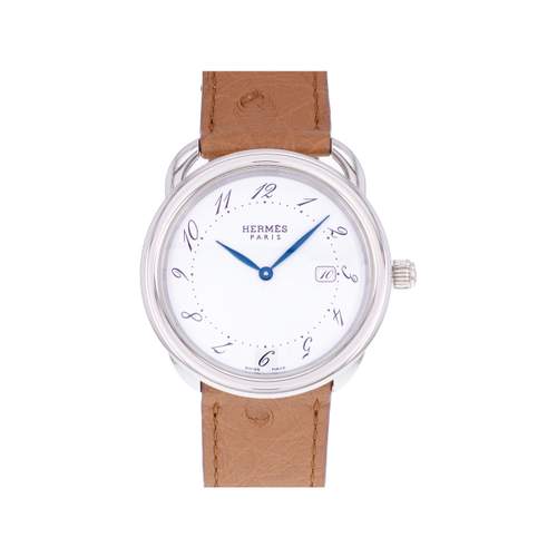 Montre d'occasion HERMES Arceau mixte quartz bracelet cuir cresus