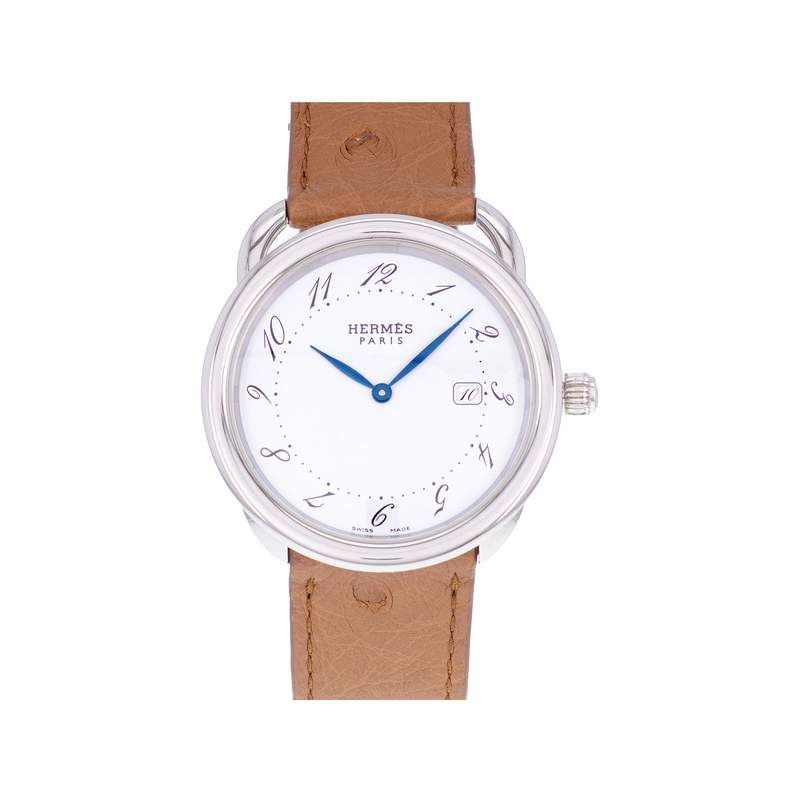 Montre d'occasion HERMES Arceau mixte quartz bracelet cuir cresus - vue 1