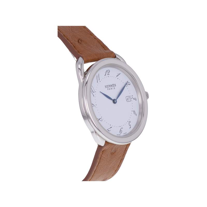 Montre d'occasion HERMES Arceau mixte quartz bracelet cuir cresus - vue 2