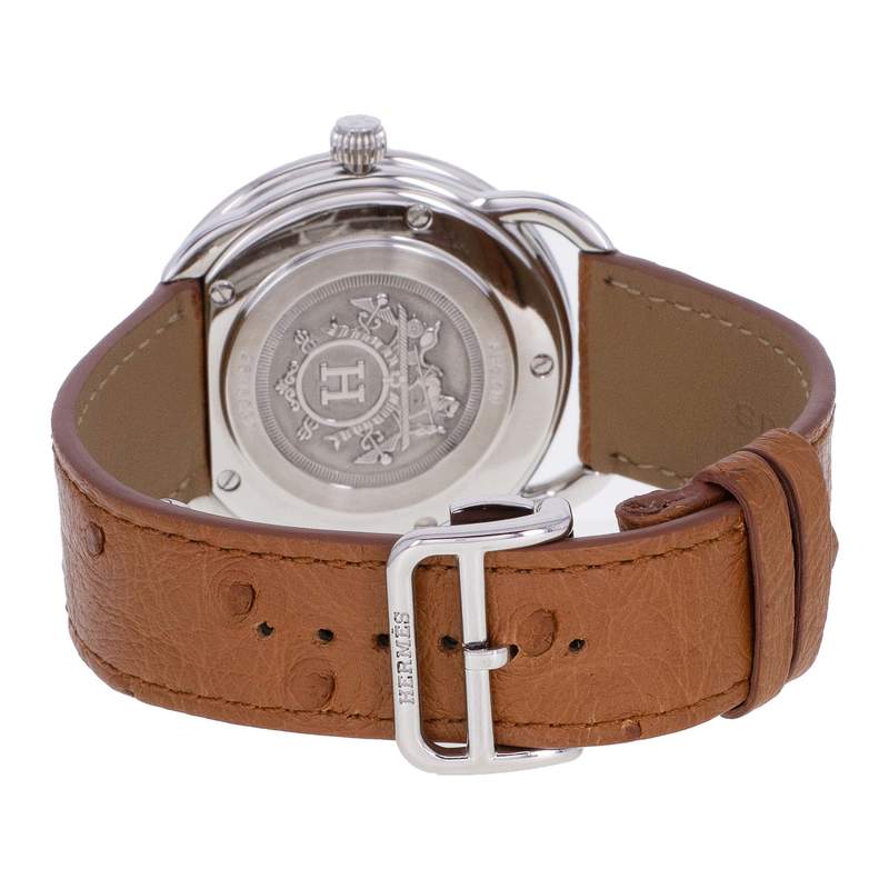 Montre d'occasion HERMES Arceau mixte quartz bracelet cuir cresus - vue 3