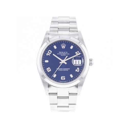 Second hand watch ROLEX Date mixte certified automatic movement (cosc) stainless steel bracelet