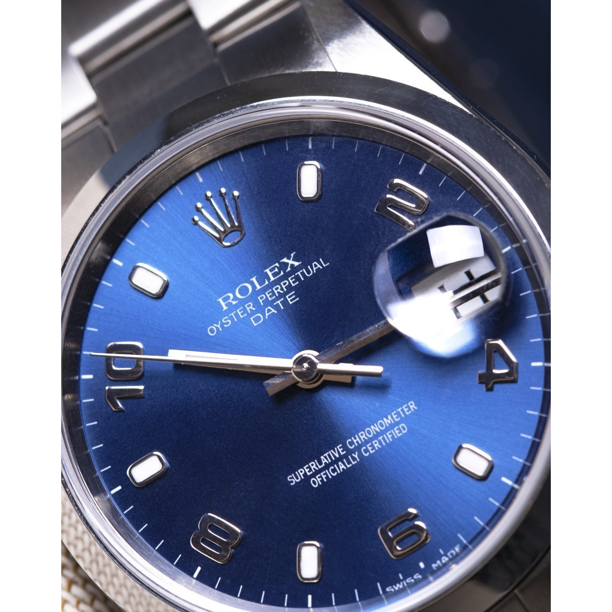 Montre d'occasion ROLEX Date mixte mouvement automatique certifié (cosc) bracelet acier - vue D2