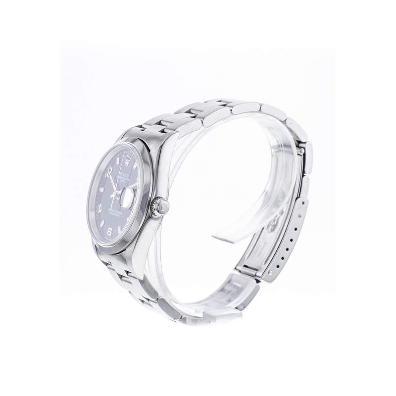 Montre d'occasion ROLEX Date mixte mouvement automatique certifié (cosc) bracelet acier - vue D3