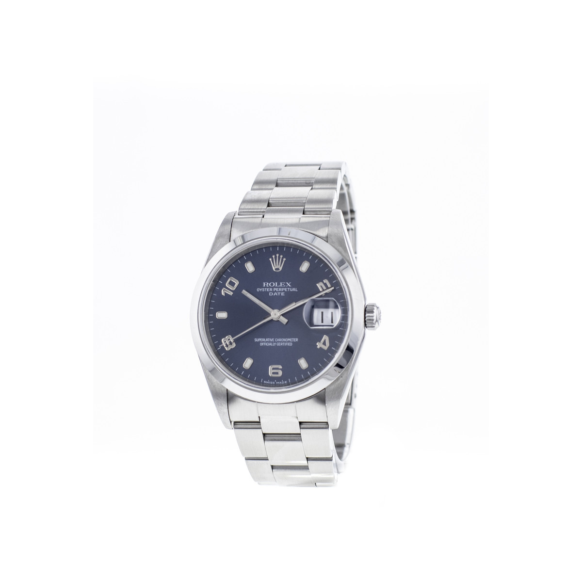 Montre d'occasion ROLEX Date mixte mouvement automatique certifié (cosc) bracelet acier - vue D4