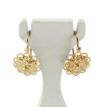 Boucles d'oreilles brisures d'occasion or 750 jaune