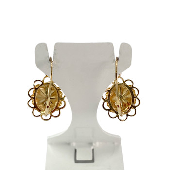 Boucles d'oreilles brisures d'occasion or 750 jaune