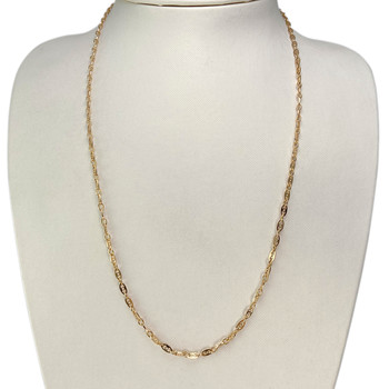 Tweedehands ketting van 750 geelgoud met fantasie-schakels, 55,5 cm