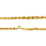 Collier en chute d'occasion or 750 jaune maille corde 46 cm - vue 3