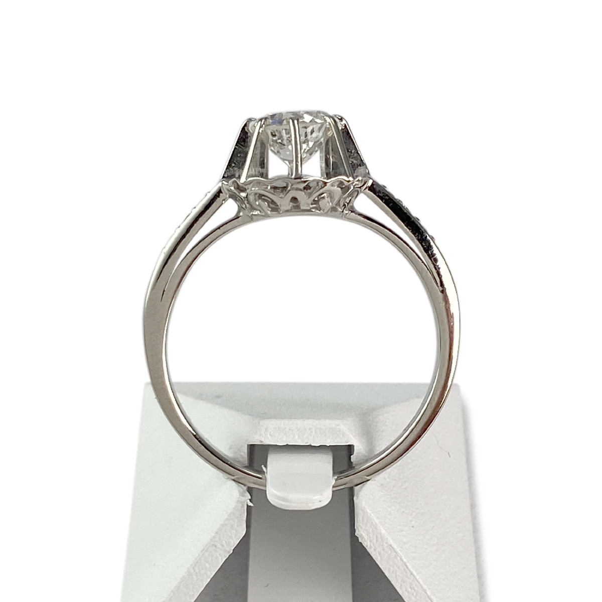 Bague d'occasion or 750 blanc diamants - vue 3