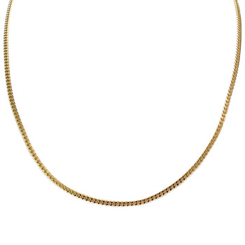 Chaîne d'occasion or 750 jaune maille gourmette 45 cm