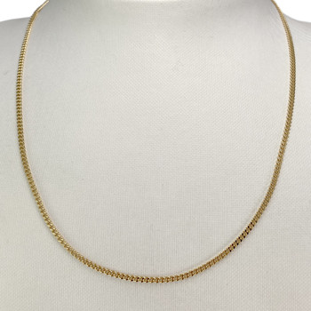 Chaîne d'occasion or 750 jaune maille gourmette 45 cm